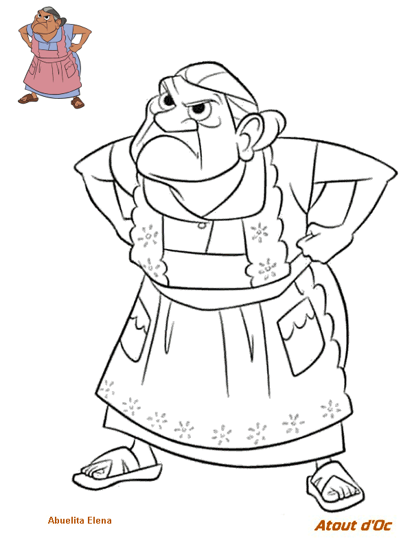 Coloriage Mama Coco Est Très Frustree Contre Miguel - Coco Disney à imprimer